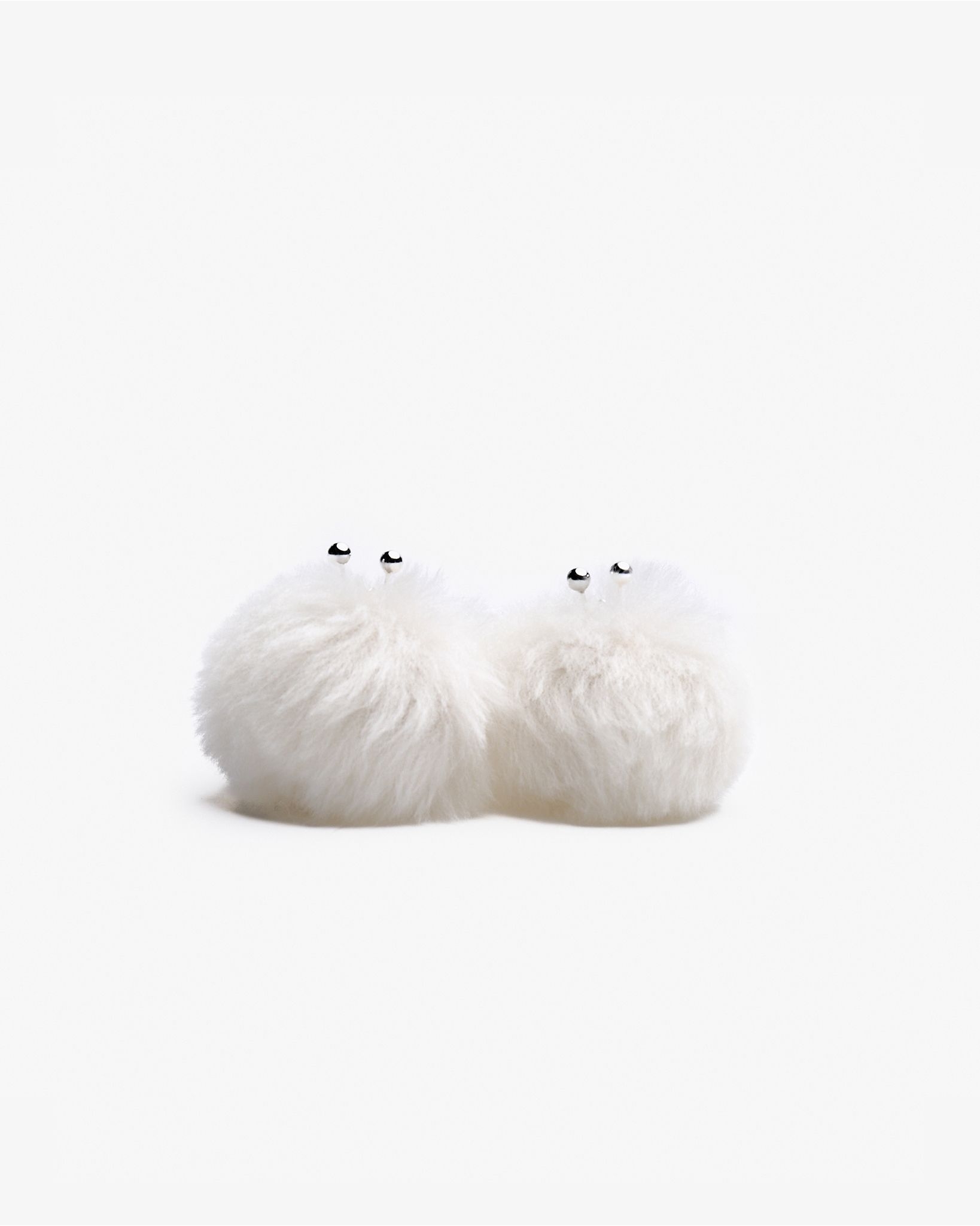 Motchiri Fluffy Lamb Fur Drop Earring
